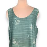 Vintage 90s Dress Green Floral Paisley Animal Print Sleeveless Grunge Maxi XL Photo 3