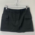 ZARA  Black Cargo Mini Skirt asymmetric closure NWT size M Photo 2