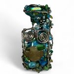 Handcrafted Blue and Green Sea Life Beaded Bracelet Photo 2