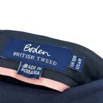 Boden British Tweed Pencil Skirt Houndstooth Plaid Navy Blue‎ Size US 6R Blue Photo 8