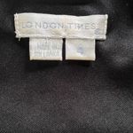 London Times Black Floral Print Batwing Dress Size 4 Photo 2