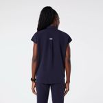 FIGS  Rafaela Oversized Scrub Top Technical Collection Medium Navy Blue Medical Photo 1
