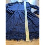 Suzanne Betro Navy Blue Lace Bodice Pleated Dress Women's Size XL - NWT $100 Photo 9