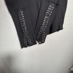 Free People NEW  A Little Unruly Long-Sleeve Thermal Top Black Small Goth Biker Photo 4