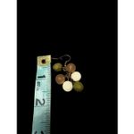 Vintage plastic gold and three color bead strand necklace with matching earrings Brown Photo 3