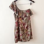 ASTR The Label One Shoulder Tropical Floral Print Ruffle Mini Dress Size XS NEW Photo 9