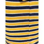 Forever 21  Women's Striped Ribbed Long‎ Sleeve Crop Top Blue Yellow Size Small Photo 3