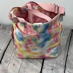 Madden Girl Canvas Market Tote Tie Dye Rainbow Photo 4