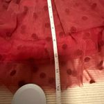 Red Ruffled Tie Front Tank Top Size M Photo 4