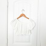 Eberjay Eberjey Portola Eyelet White Off The Shoulder Top Size Small Photo 5