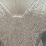 Selfie Juniors White Eyelet Dress Large Cotton Sleeveless Cute Summer Graduation Photo 3