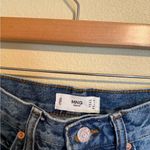 Mango Medium Wash Busted Knee Distressed Mom Jeans 2 Photo 8