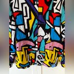 Big Dart Keith Haring Shirt Abstract Wearable Art Funky Print Festival Size 10 Photo 2