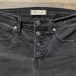 Madewell Black Button Up 10” High Rise Skinny Jeans Raw Hem 26P Photo 3