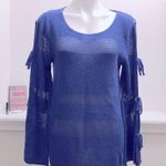 Melissa Paige Sheer Knit Pullover w/Tiered Sleeves in Blue, Size XL NEW w/o Tag Photo 5