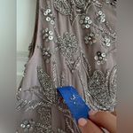 Mac Duggal Vintage Lilac Floral Beaded Sheath MIDI Dress New With Tag Photo 9