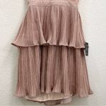 Lulus LULU’S Sweetest Soirée Blush Pink Metallic Pleated Open Back Mini Dress Size M Photo 8