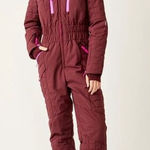 Free People New!  Movement All Prepped Ski‎ Suit in oxblood, size XL Photo 0