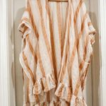 Mustard Seed , Beautiful Peach Striped Kimono Photo 2