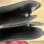 Good American Black Heel Ankle Boot Size 12 Patent Croc Embossed Square Toe NEW Photo 2