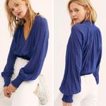 Free People FP One Bohemian Edwardian Retro 70s Gauze Solid Smocked Top Small Photo 2