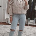 BLANK NYC Womens Faux Fur Trim Quilted Puffer Jacket Medium Photo 5