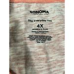 Sonoma  the everyday tee bright coral with floral pattern size 4X Photo 2