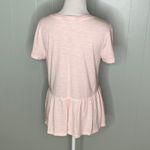 Sanctuary Casual Pink Short Sleeve Round Neck Shirt Peplum Back XS Photo 4