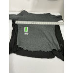 Womans P Luca Milano Medium Gray Black Cowl Neck Sweater Acordian Photo 4