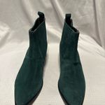 Chic Forest Green suede Ankle Booties Size 8 Photo 2