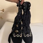 Schutz Black Suede Bootie Block High Heel Boot Women's SZ 5B Brazil Elegant Photo 7