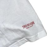 True Religion  Cropped White Short Sleeve Red Logo Arm T-Shirt Size L Photo 2