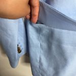 Ann Taylor NWOT The Oversized Peak Lapel Blazer Linen Twill Ojai Sky Blue 14 Photo 4