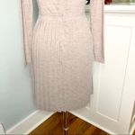 Tibi Cream Merino Wool Pleated Luxury Sweater Dress Long Sleeve Small Photo 7