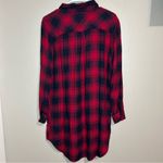 Rails  Bianca red & blue flannel button down shirt dress women’s size small Photo 4