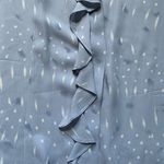 Caslon  Blue Sleeveless Silk Ruffle Blouse L Photo 1