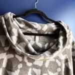 Scarlett Gray and White Cowl Neck Sweater with Flowing Silhouette Photo 6
