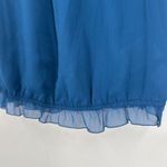 Old Navy NWT Y2K Flutter Sleeve Blue Short Sleeve Blouse Sheer Lace Gauzy Small Photo 5