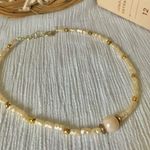 Handmade Freshwater Pink Choker Necklace “Elea” Goldcore Brass Beach Mermaidcore Photo 8