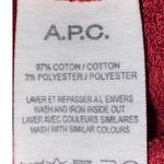 APC Crewneck Sweatshirt Cotton Blend Red Spacedye Rue Madame Paris, Size XS Photo 7