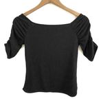 Free People New‎  Ruched Short Sleeve Crop Top Photo 2