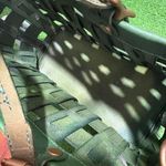 Ameri Leather Womens Kelly Green Basket Woven Shoulder Bag Crossbody Boho Photo 6