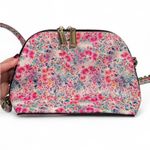 Steve Madden Pink Blue Floral Zip Crossbody Bag Purse Photo 3
