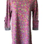 Kate Spade Marker Floral Ruffle Sweatshirt Dress Photo 2