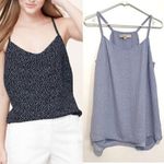 Loft ANN TAYLOR Dove Print Shirttail Cami Periwinkle Purple Blue Bird Animal Top Photo 1