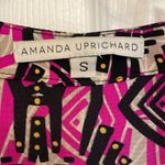 Amanda Uprichard Hot pink, Black, White & Yellow Geometric Print 100% Silk Dress Photo 1