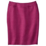 Merona Women's Pink Red Houndstooth Pencil Skirt - 16 Photo 1