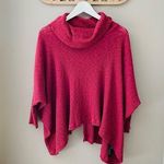 Free People Pullover Oversized Open Back Cowl Neck Sweater Red Sz Small Photo 0