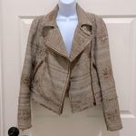 Free People Brown Tapestry Moto Jacket Photo 3
