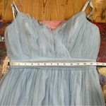 NWT Exemplary Aura Light Blue Tulle Surplice Midi Dress Size M Photo 5